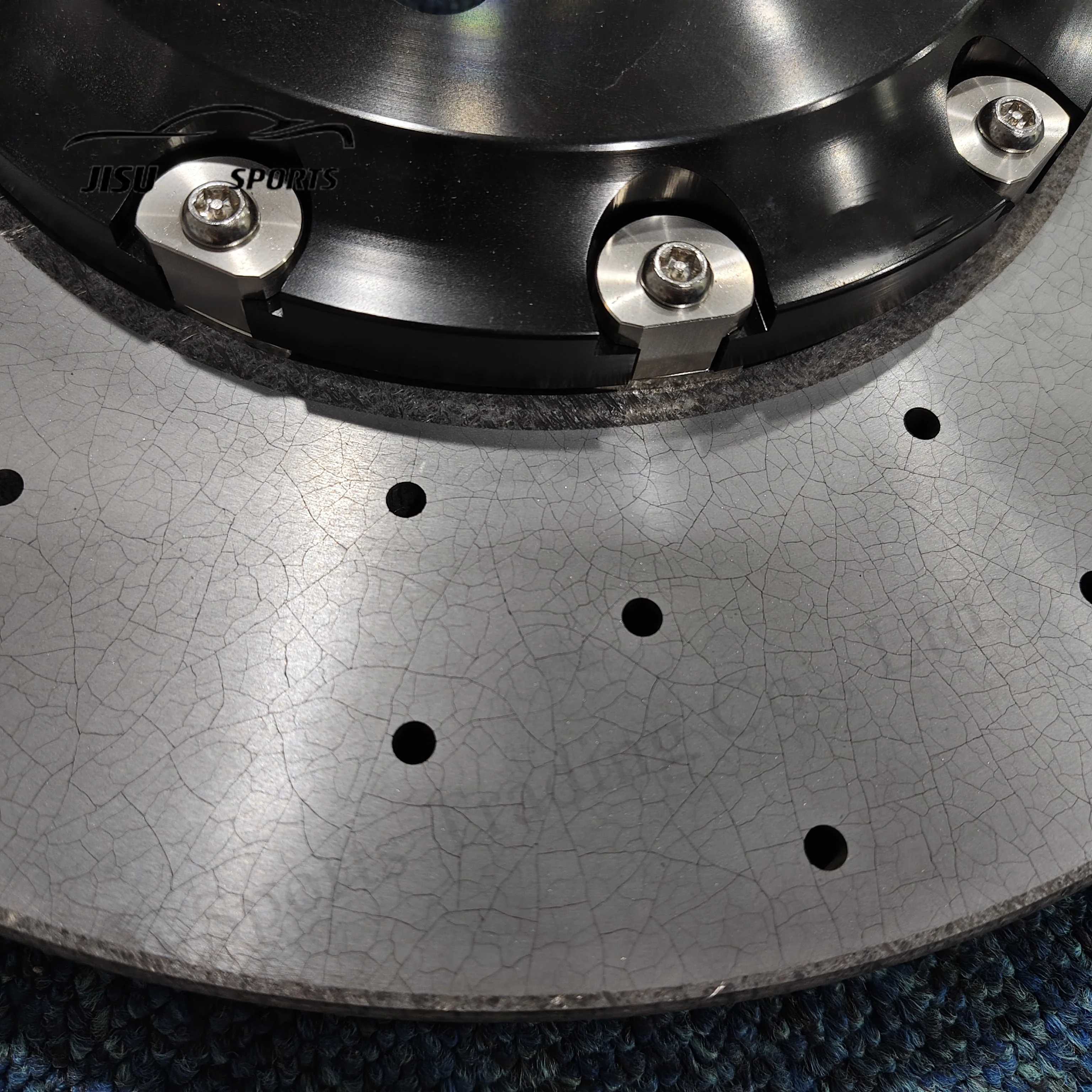 Original Size Upgrade Long Fiber Carbon Ceramic Disc with Brake Pads 390MM Front Carbon Brake Rotor for  GTR R35 R34 R32