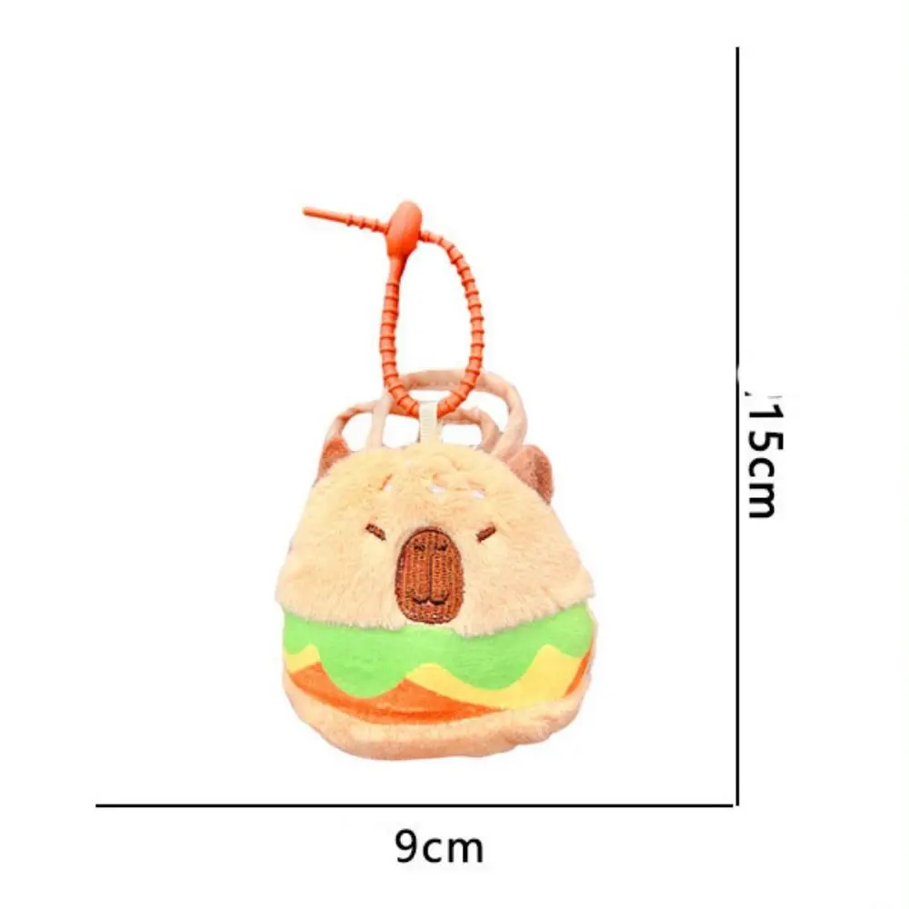 Capybara Capybara Plush Coin Purse Hamburg Stuffed Capybara Plush Keychain Cartoon Fashion Capybara Plush Wallet Backpack Decor