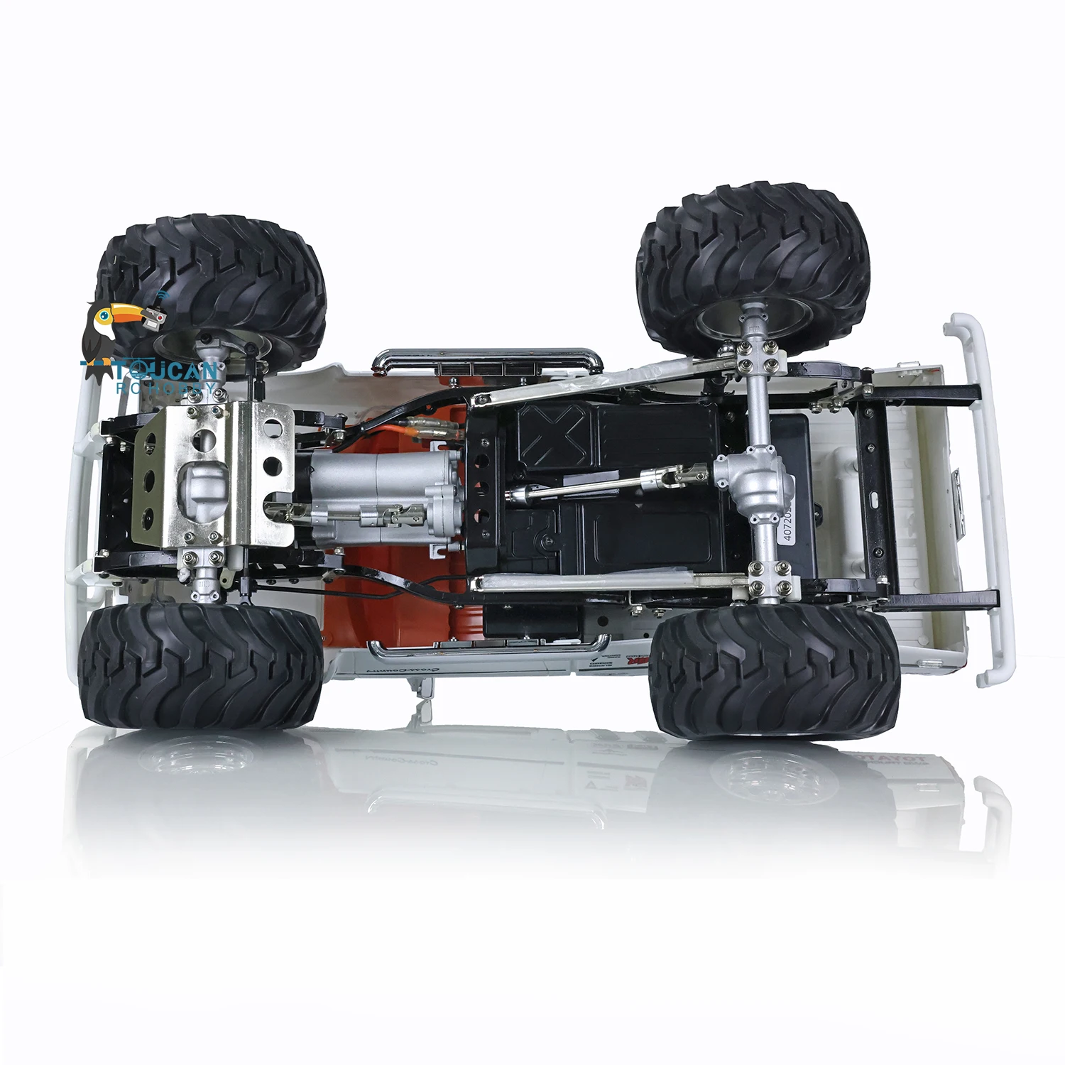 HG 1/10 RC White Pickup 4*4 P407 Rally Car Racing Crawler Truck 2.4G RTR Motor Model Outdoor Toys for Boys Gift TH04710-SMT6