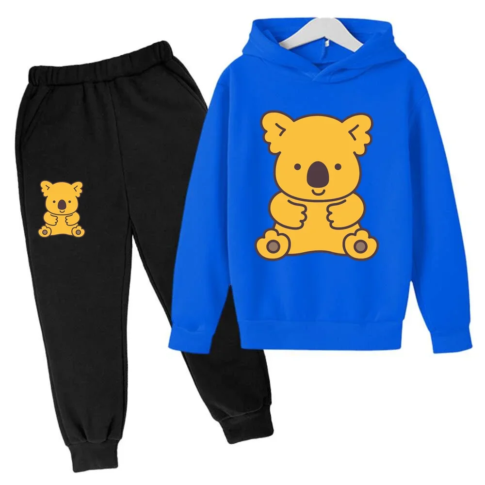 4-14 years old children's latest hoodie set Children's cotton autumn spring long-sleeved sweatshirt and pants 2 sets of clothing