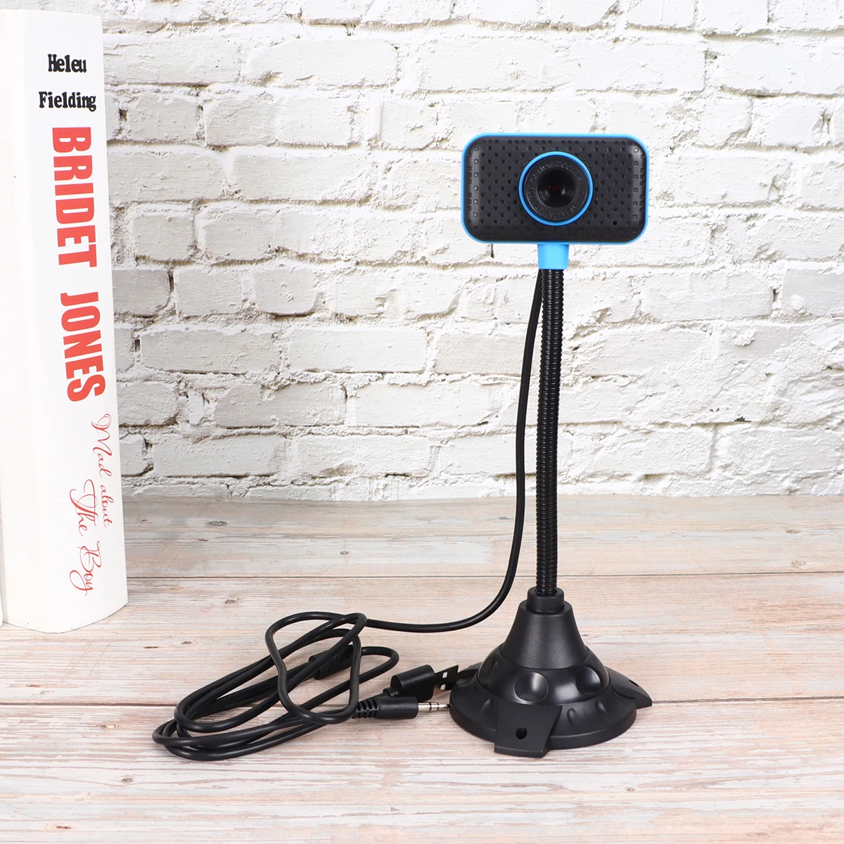 

Hd 0.3Mp Webcam Flexible Usb Web Camera With Mic For Laptop Computer Net Course Video Conference Live Streaming Blue