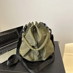 Ladies Casual Bag Student Large Capacity Shoulder Bag Fashiona Handbag Bucket Bag Crossbody Bag Adjustable Shoulder Strap