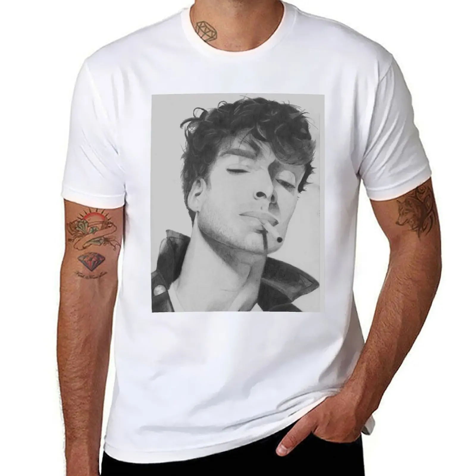 

Paolo Nutini Drawing T-Shirt t shirts for man graphic tees man t shirts cotton T-Shirt