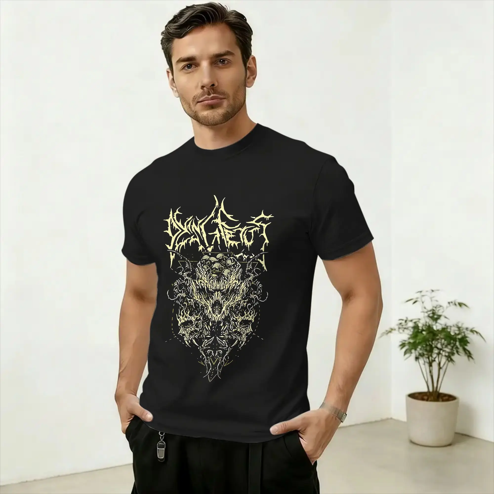 Dying Fetus Men T Shirts  Vintage Tees Short Sleeve Crew Neck T-Shirts Cotton Gift Idea Clothing
