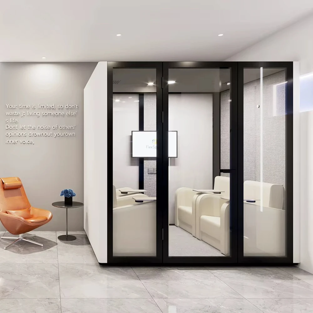 Mobile soundproof room 6-Person Silent Pod Private Soundproof Conference Room for Productive Teamwork Space