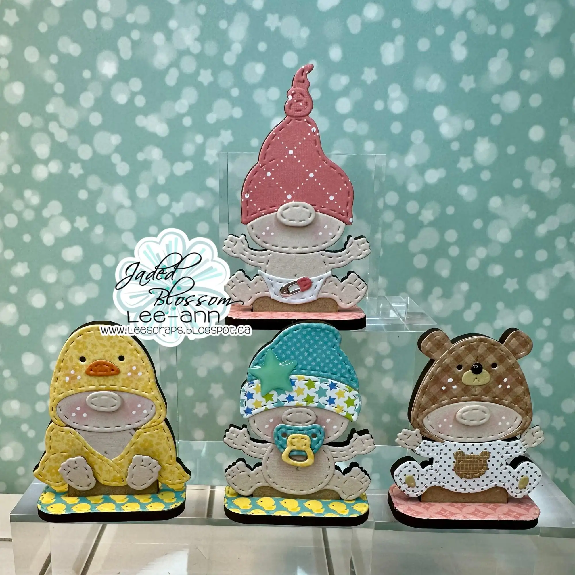 April 2026 New Metal Cutting Dies Stamps for DIY Handmade Scrapbooking Card Jaded Blossom Gnome Dies: Baby Add Ons Little Gnomie view 6