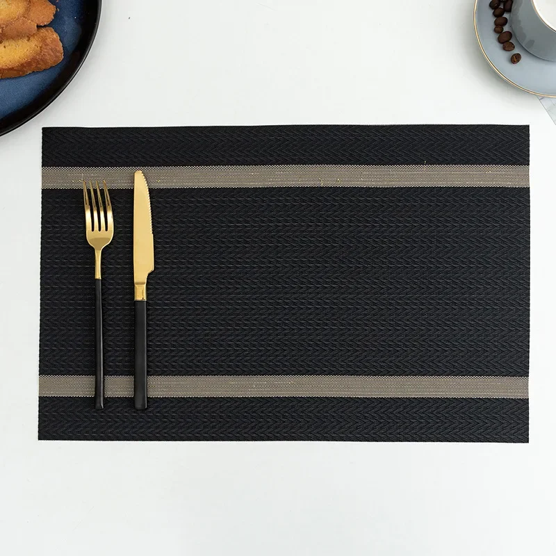 PVC Washable Placemats for Dining Table Mat Non-slip Placemat Set In Kitchen Accessories Cup Coaster Wine Pad Coasters Set