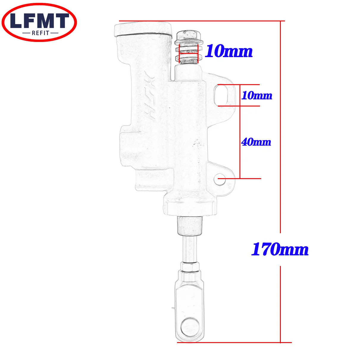 Motorcycle Rear Hydraulic Brake Master Cylinder Pump For Kayo K2 K T2 T4 T6 Bosuer BSE M4 M2 K5 Nc250 250cc ATV Dirt Bike