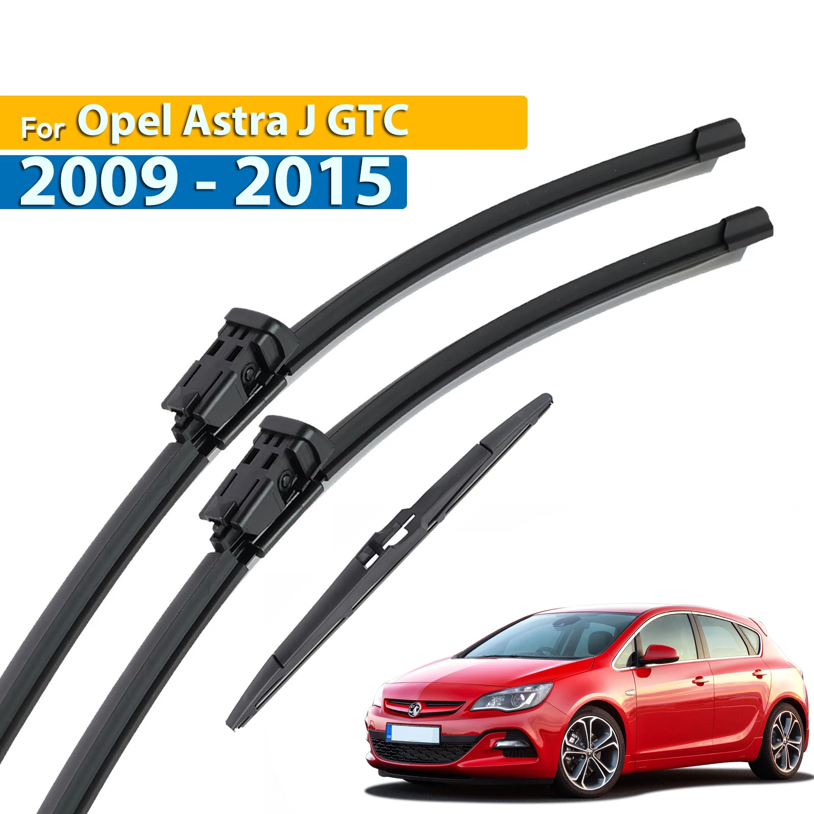 Erick's limpiaparabrisas juego de limpiaparabrisas delantero y trasero para Opel Astra J 2009 - 2015 parabrisas ventana cepillos de lluvia 27 "+ 25" + 12"