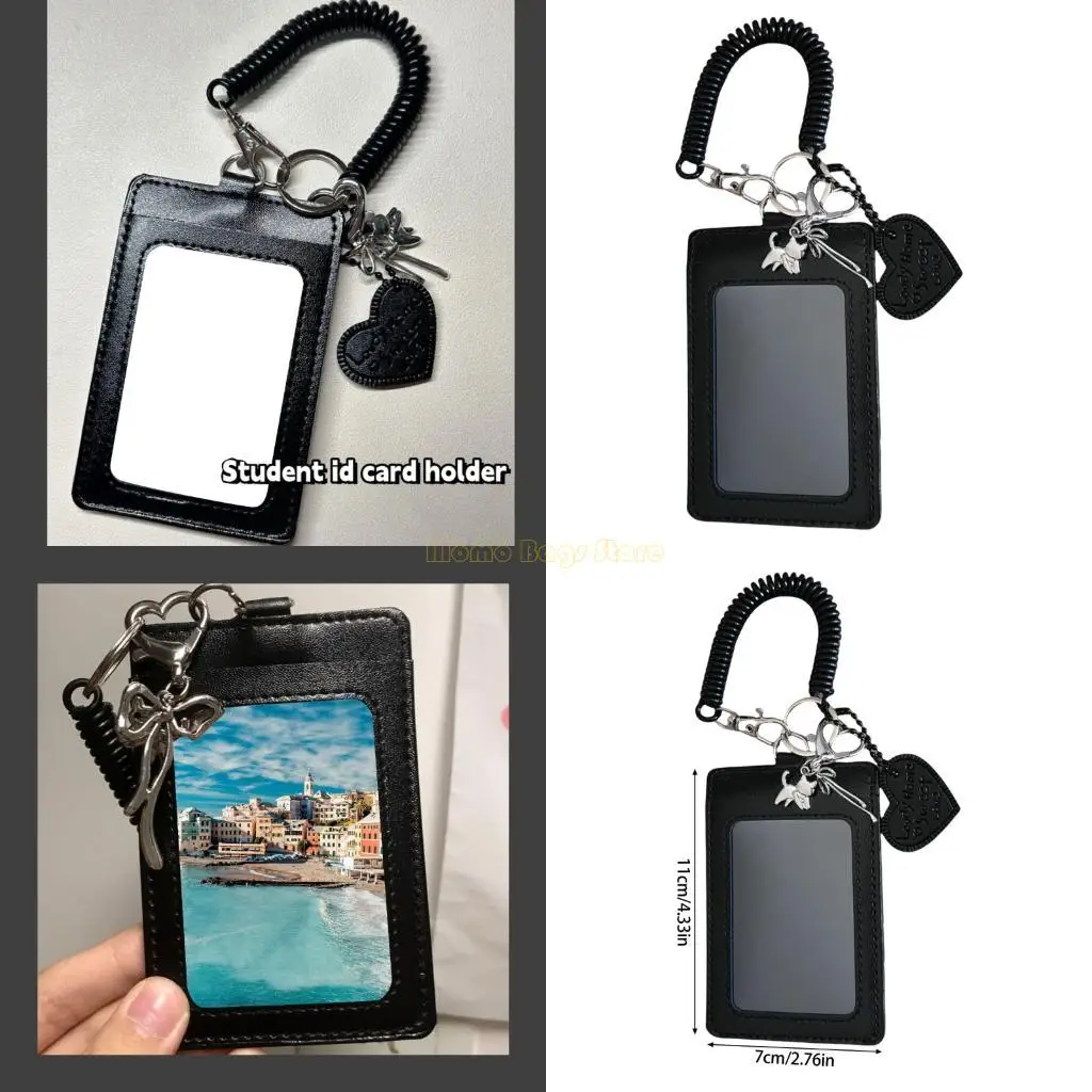 

X90D PU Leather Photocard Case Bows Bus Card Cover Sweet Photocard Holder for Girl