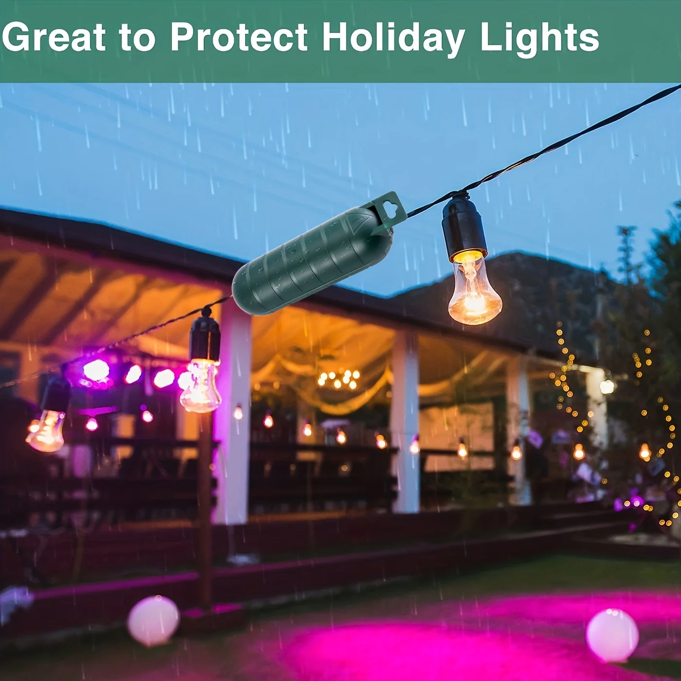 Outdoor Extension Cord Safety Cover with Waterproof Seal, Weatherproof Electrical Connection Box to Protect Outdoor Outlet image 4