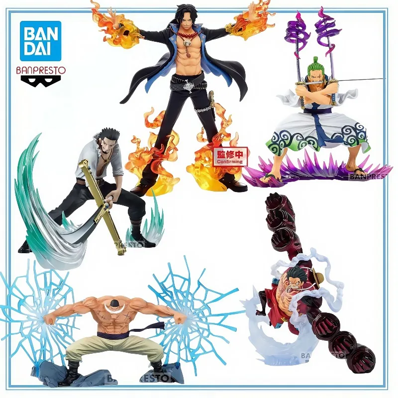 

BANDAI in Stock Genuine BANPRESTO ONE PIECE Roronoa Zoro Edward Newgate Portgas·D· Ace Dracule Mihawk Monkey D. Luffy Gifts Toys