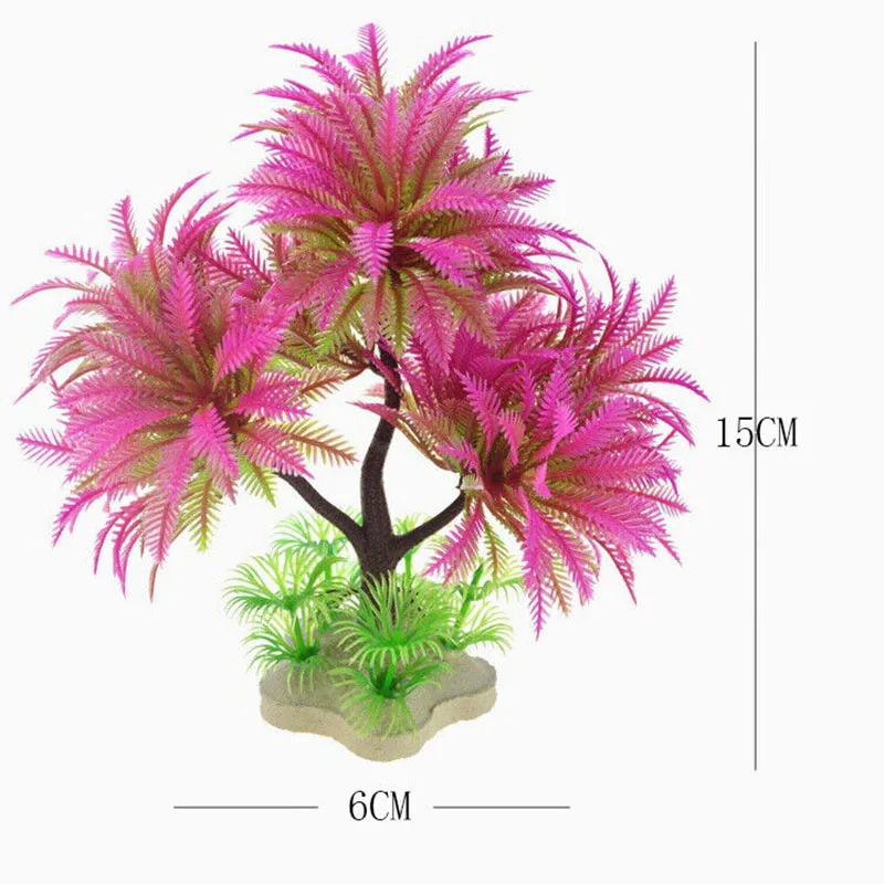 Aquarium Decorative Simulation Plant Aquatic Water Grass Viewing Underwater Artificial Leaves Tree Plants Fish Tank Decoration