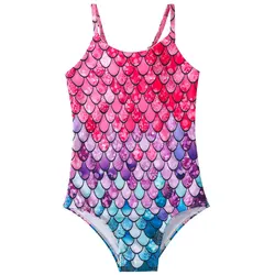 Children's summer mermaid new swimsuit girls one-piece swimsuit girls hot spring suspender swimsuit