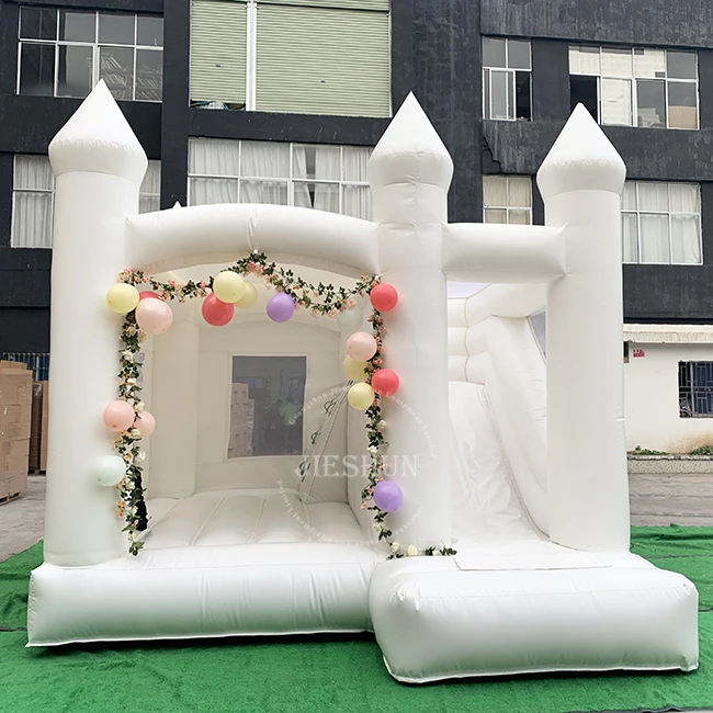 

White mini inflatable bouncy castle combo bounce house inflatable jumper bouncy castle for sale