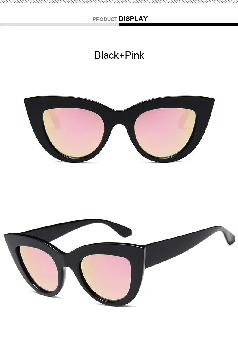 

Vintage Cat Eye Sunglasses Woman Brand Designer Retro Sun Glasses Black Sun Glasses for Female UV400 Eyewear Shades