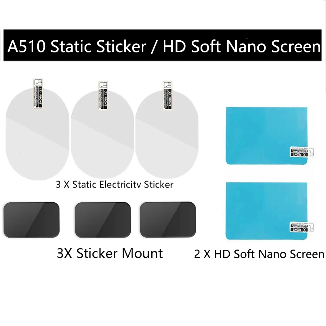 For 70mai Dash Cam A510 Film and Static Stickers for 70mai Rear Rear camera rc11 Static Sticker  for 70mai a510 Dash Cam Mount