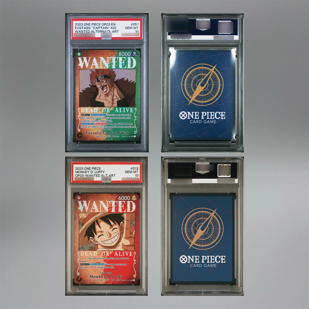 

DIY Anime OPCG Self-made English Version 10Points Rare Rating Card Wanted Series Doflamingo Kid Luffy Kaido Collecting Card Gift