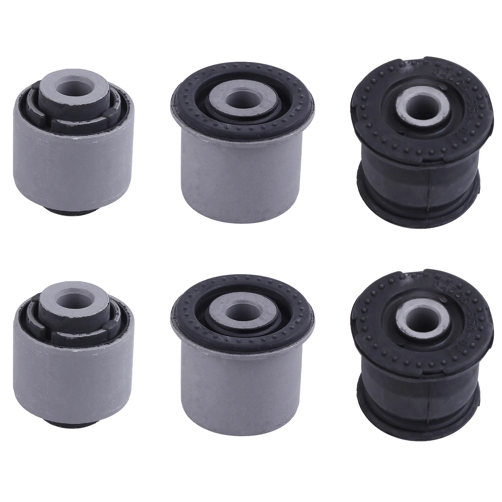 

Set of 6 Rear Lower Knuckle Bushing 1204129 1204130 1203611 Compatible for Honda Civic 01-05 CRV 02-06 Element 03-06
