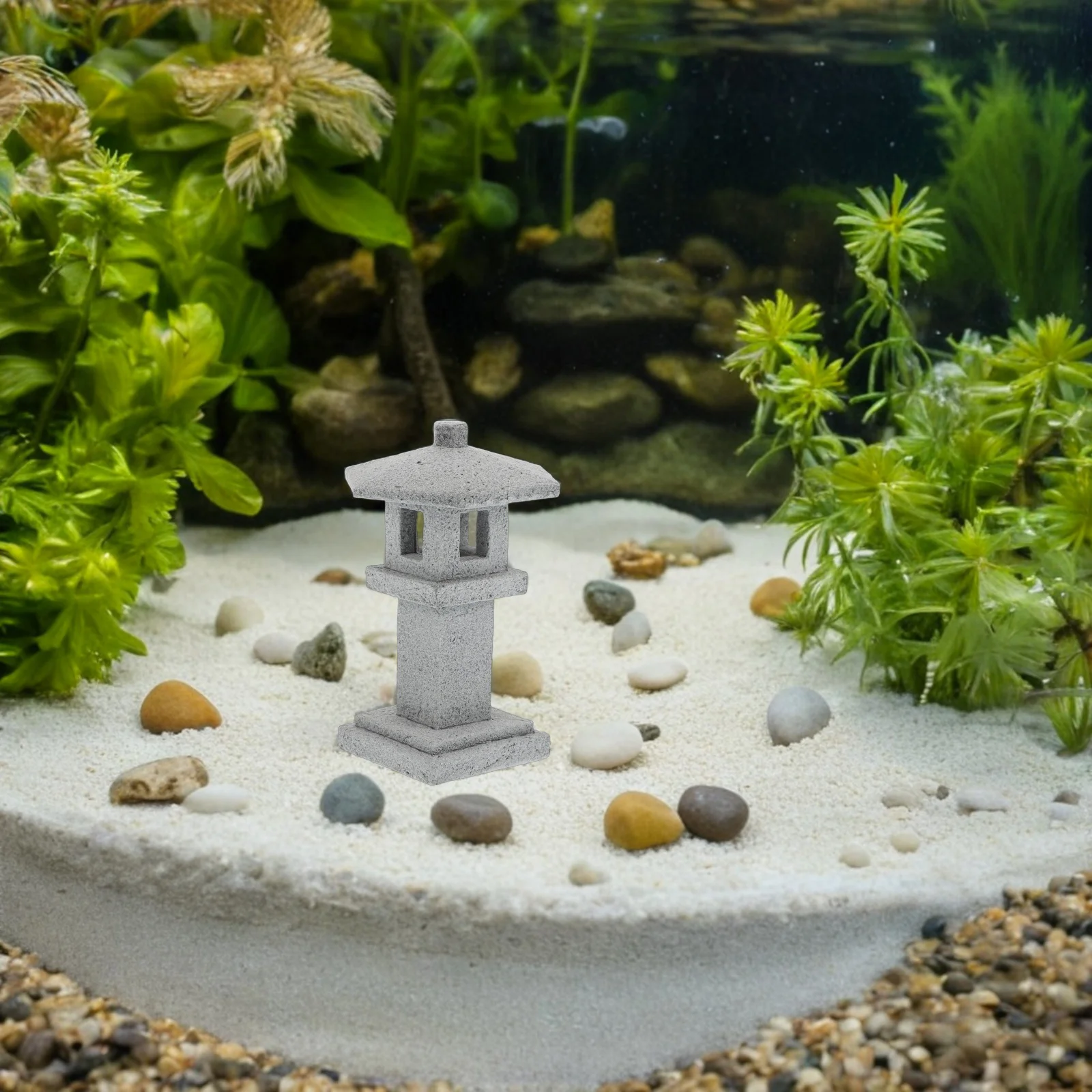 

Miniature Pavilion Statue Chinese Pagoda Tower Bonsai Ornament Fish Tank Aquarium Decor Elegant Home Garden Decoration