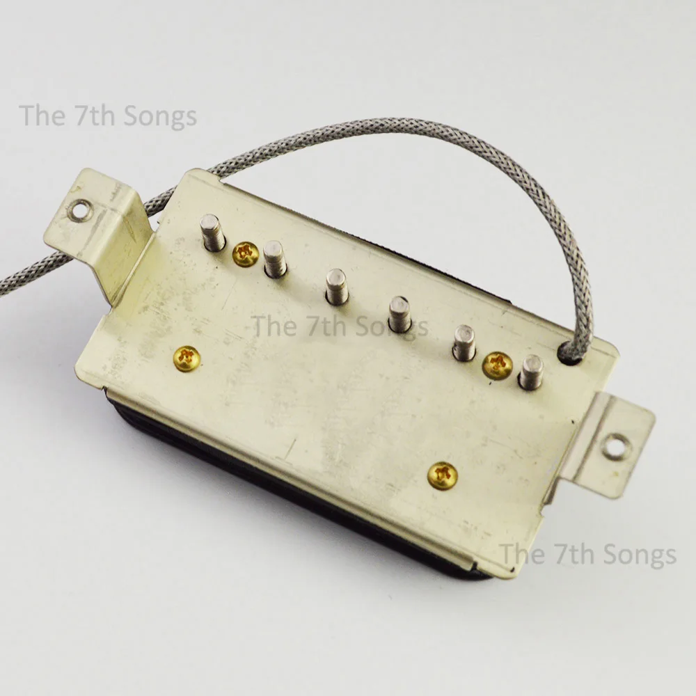 PAF IV Alnico 4 50mm Spacing Humbucker LP Electric Guitar Pickup Plain Enamel Wire  Long Leg 2-Conductor Wire Black Zebra