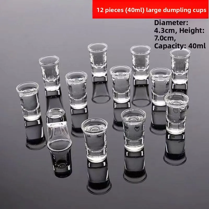Weijishi Glass Wine Cups Thick Bottom Transparent White Wine Glasses for Home Use Bar Commercial Use Set of 12 Chinese Style