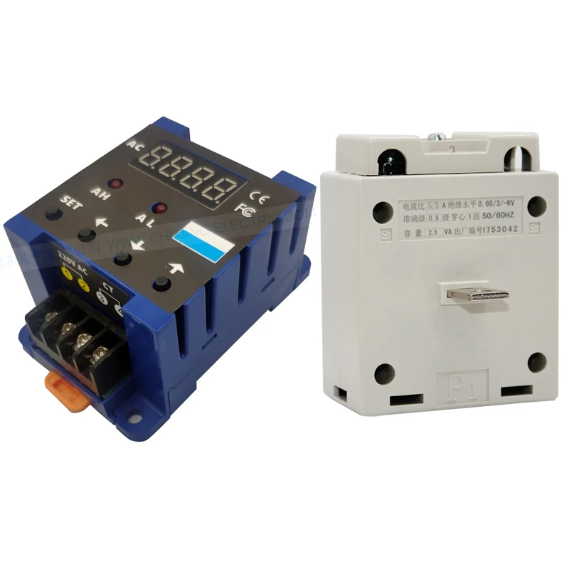 

Digital Din ampere meter with high limit alarm and low limit alarm relay output 5A,10A 25A AC single phase din current meter