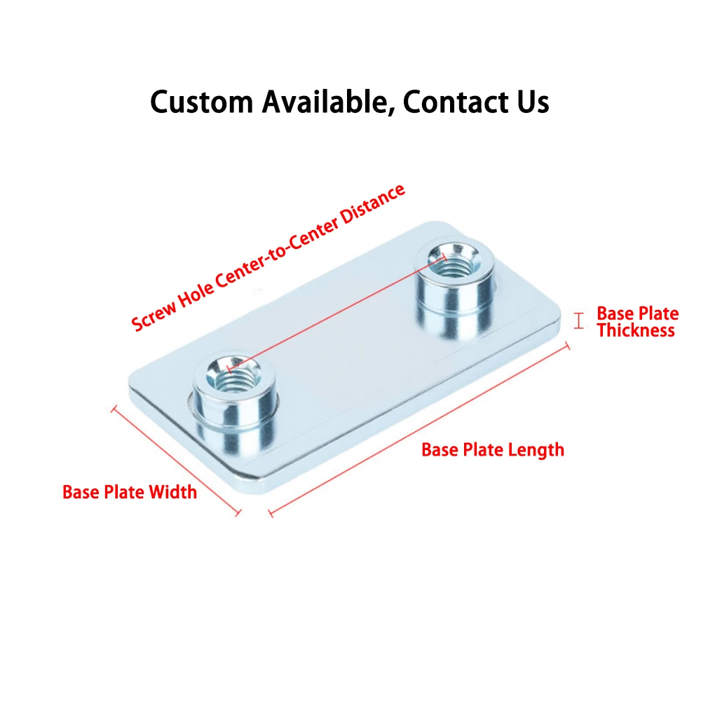 1/2/5Pcs DIN3015 Weld Base Plate For Pipe Clamp TT TH TL Series Hydraulic Tube Welding Bottom Plate With Threaded Studs