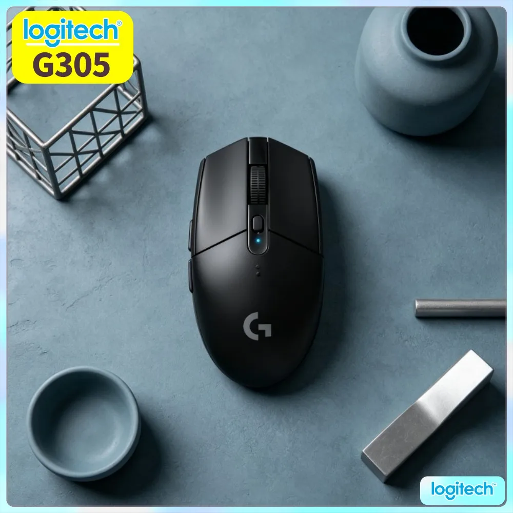 G305 Logitech Wireless LIGHTSPEED Player‑Preferred Mice HERO 12000 DPI 6 Config Keys Trusted By Game Lovers PC Mac