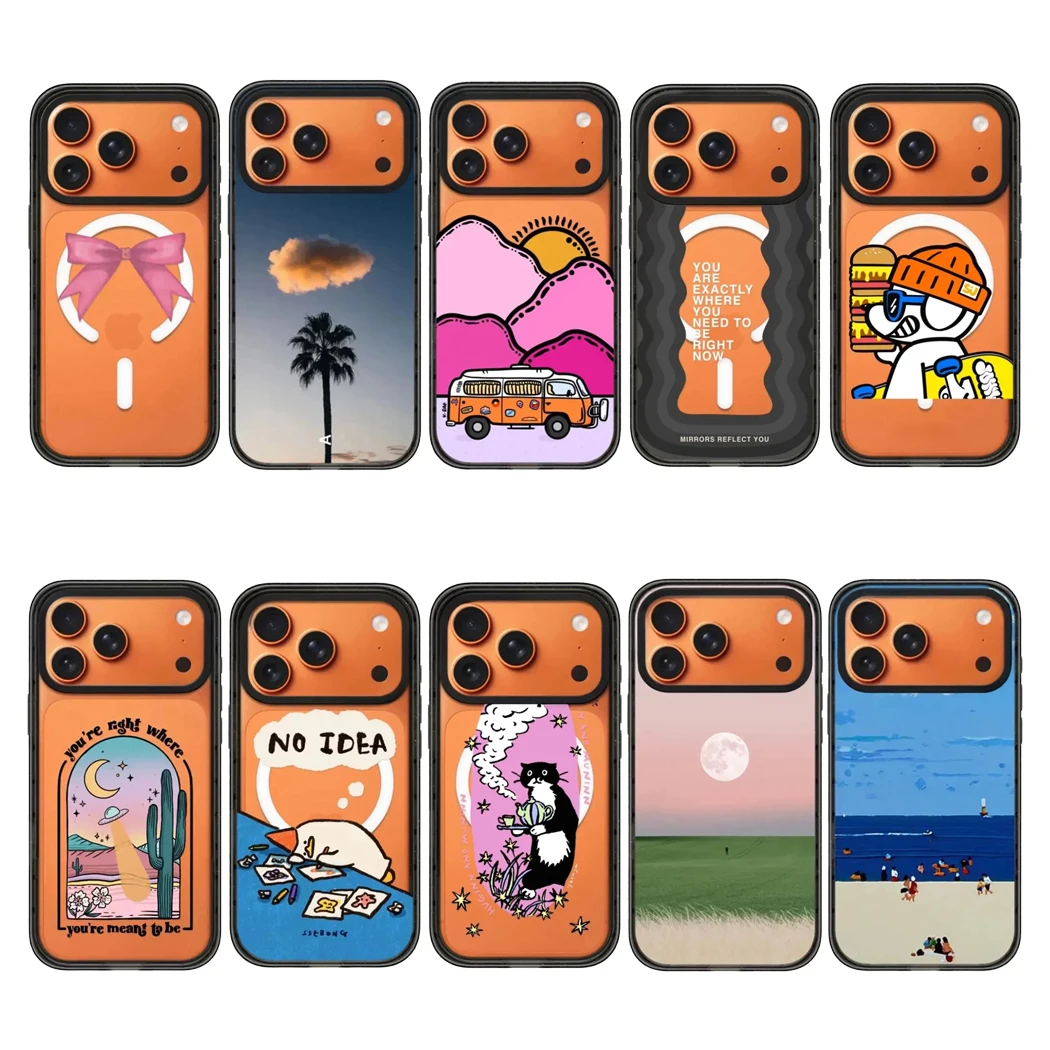 

Cloud Tree Acrylic Black Border Magnetic Case: Compatible with IPhone 17 16 15 14 13 12 Pro Max 17 Air