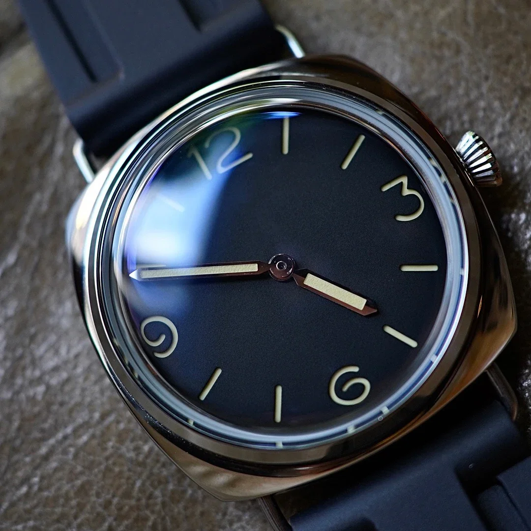 PHANTOM İzle Erkekler için 44 MM Askeri Izle St2130 Hareketi Retro Dome Len İsviçre Süper Aydınlık Izle