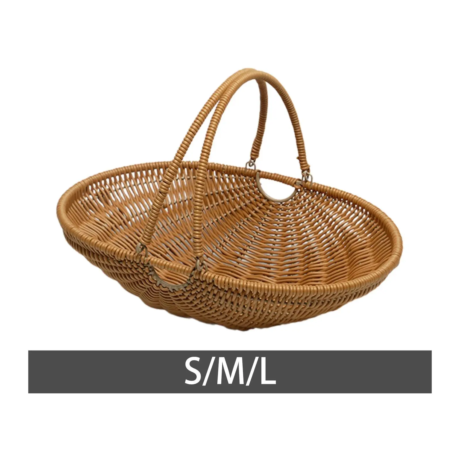 

Корзина для хранения пикника из полипропиленового материала со складной ручкой для пищевых продуктов и мелких предметов