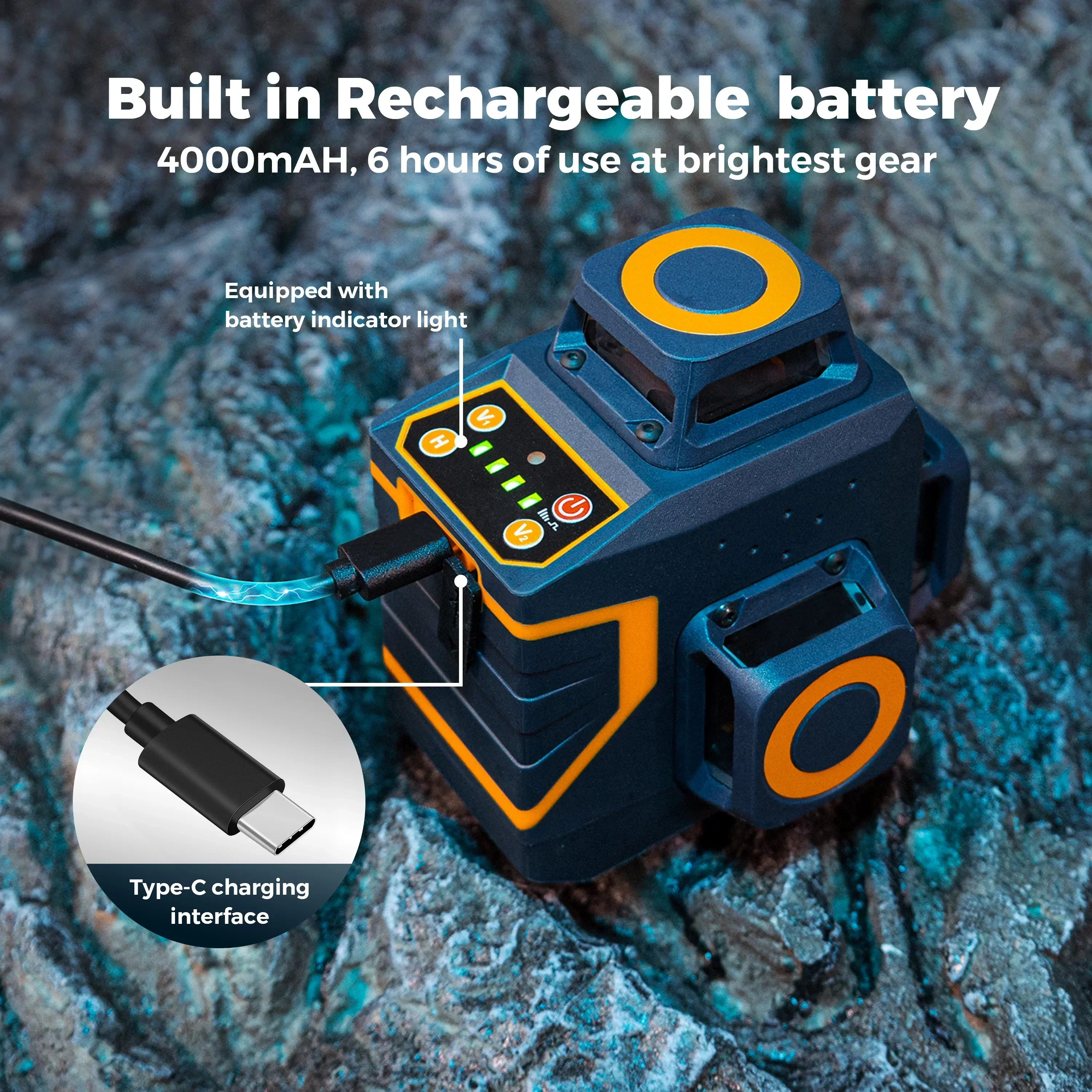 CIGMAN CM-701SE Роторный Nivel Laser 360 Зеленый самовыравнивающийся 12-линейный 3D-лазерный уровень