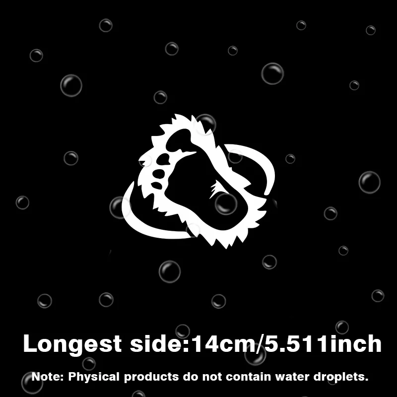 2pcs/set 2D Flat Bigfoot Vinyl Sticker, Waterproof UV Resistant, for Car Window Laptop Luggage Decor, Holiday Gift