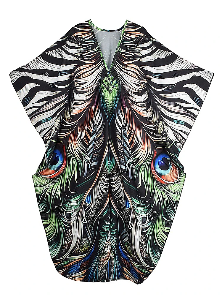 XITAO طباعة التباين اللون فستان فضفاض الخامس الرقبة عادية الكاحل طول أنيقة شخصية البلوز الصيف امرأة فستان GJ1158