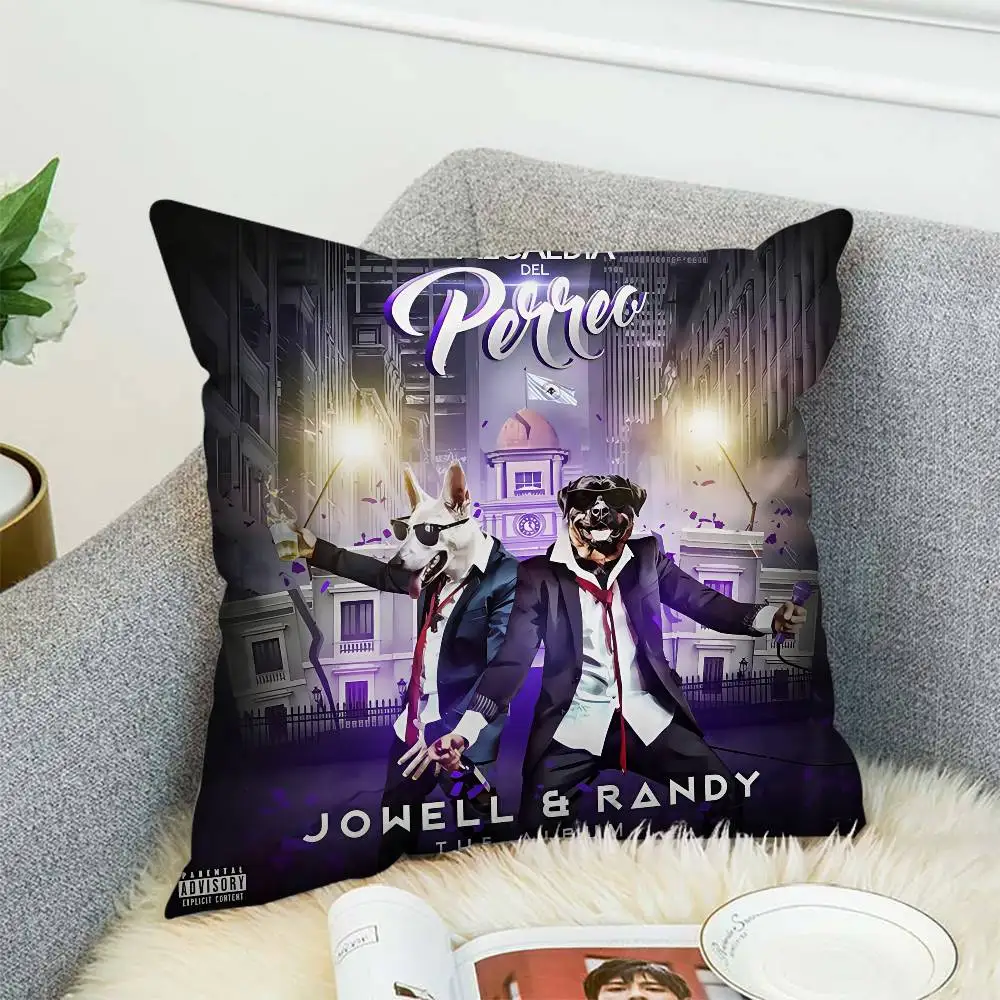 

J-Jowell R-Randy Pillow Case Album Case Sofa Decorative Home Double-sided Printing Short Plush Cute Cushion Cover