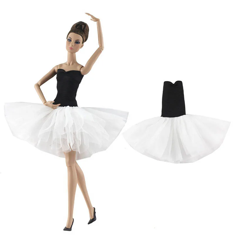  Boneca roupas acessórios bonito bailarina vestido de princesa 1/6 bjd boneca festa de aniversário vestir-se vestido para 30cm supermodelo boneca