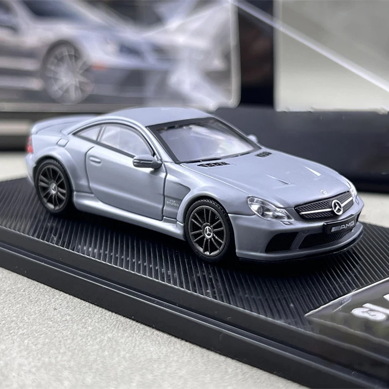 GUM 1:64 SL65 R230 2008, Coche de Aleación Fundida a Presión, Vehículos de Juguete, Modelo de Coche en Miniatura para Niños