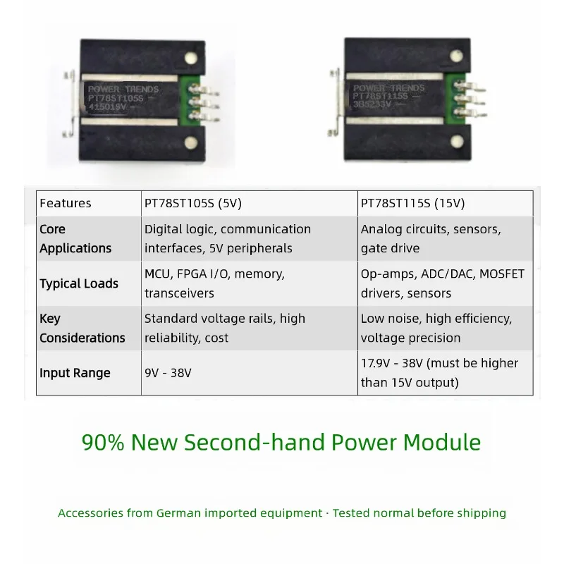 PT78ST105S Isolated Power Module, Logic 5V Supply for Operational Amplifier, Gate 15V Driver PT78ST115S