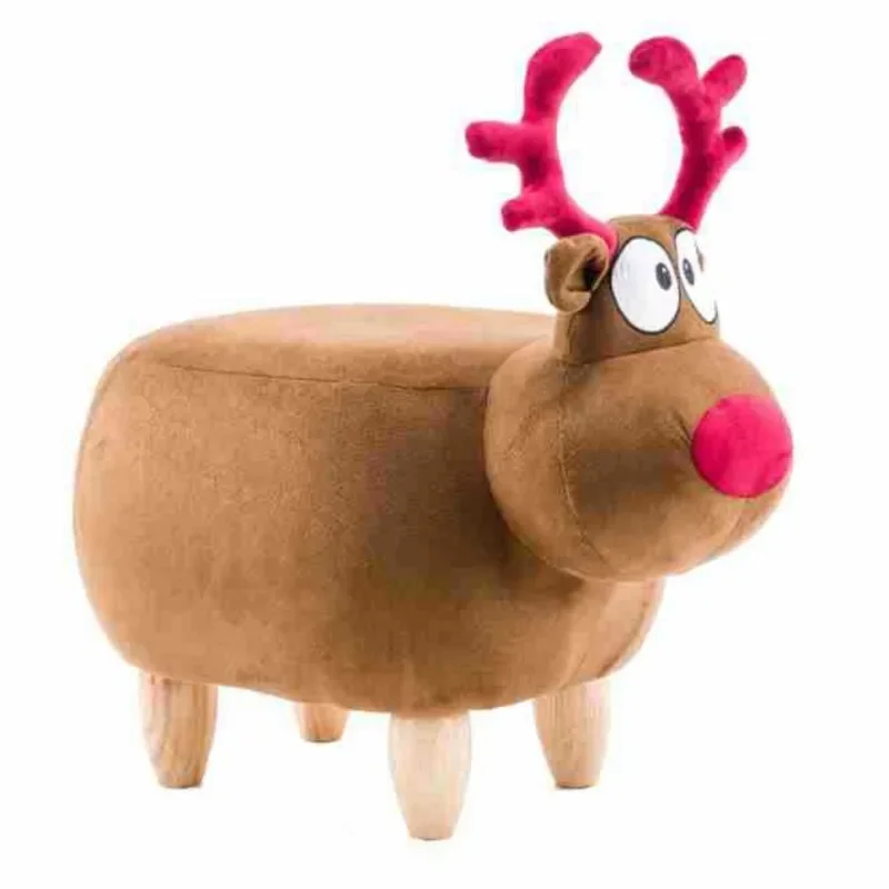 

Christmas Deer Shoe Bench Low Stool Housewarming Gift Household Storage Stool Creative Decoration Ornaments Animal Bench