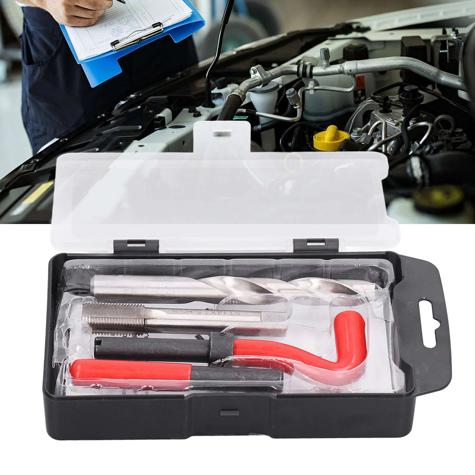 

/Set Thread Repair Kit Insert Compatible Hand Tool for Auto Repairing M14x1.50mm Thread Repair Insert Kit Thread Repair Set