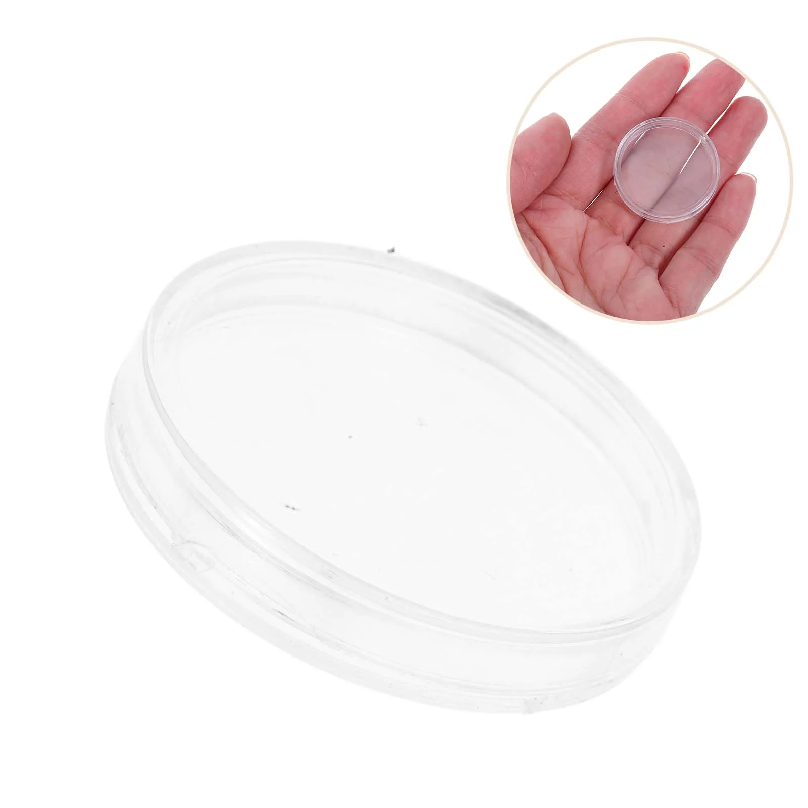 50Pcs 27mm High Quality Coin Protection Box Transparent Crystal Small Round Storage Case For Awards Ceremonies