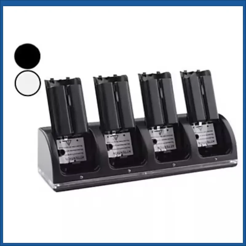 New 2800mAh 4 Ports Charging Stand Dock Station + 4 Battery Packs for Nintendo WiiU/Wii Remote Controller Charger Battery