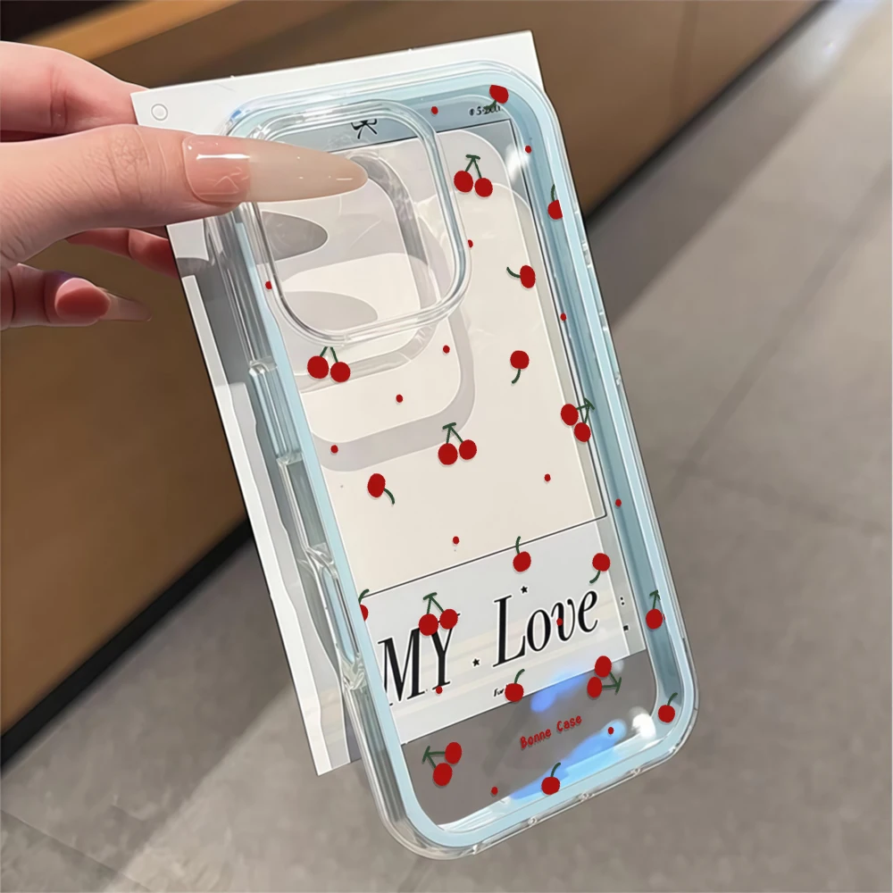 Chic Coquette Cherry Handyhülle für iPhone 16 14 15 Plus 13 14 15 17 16 12 11 ProMax 16 15 14 Pro 17Air Transparente Weiche Hülle – Detail 2