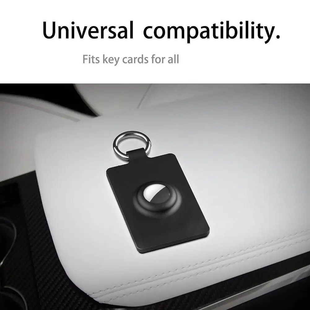 For Tesla Key Card Holder with AirTag Slot Key Card Protective Case Cover with Keychain Key Rings for Model 3 Y S X Cybertruck