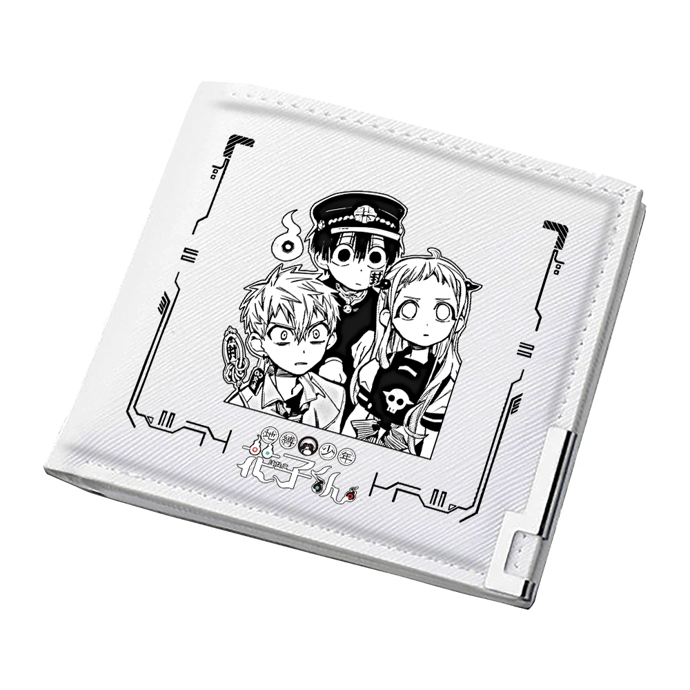 

Женские короткие кошельки Hanako-kun в унитазе, мини-сумка для денег, держатель для удостоверений личности с героями мультфильмов, тонкий кошелек из искусственной кожи, белые клатчи унисекс