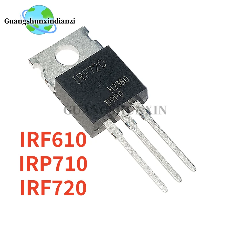 

10 шт., 100% новые IRF610 IRF710 IRF720 TO-220 MOSFET полевые транзисторы, лучшее качество, в наличии