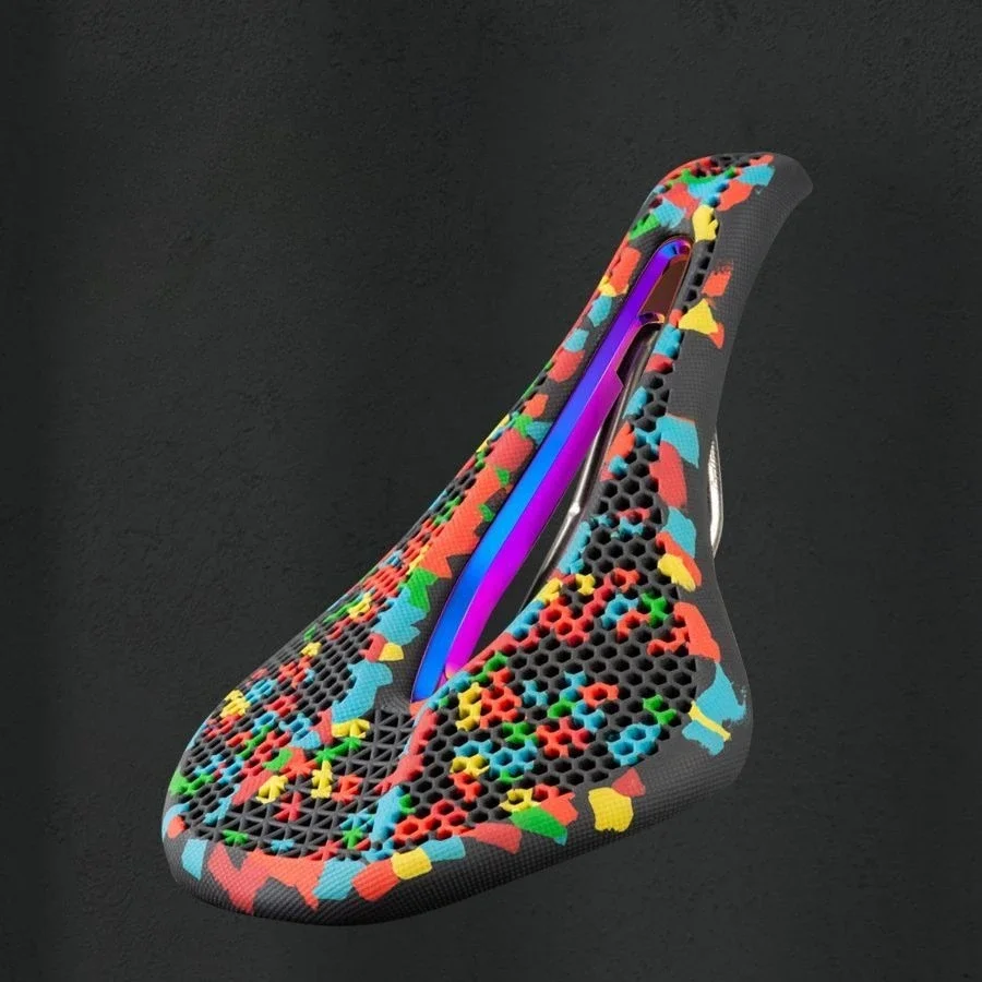 

2025 3D Honeycomb Bionic Cycling Seat Cushion, Road/Mountain Bike Universal, Breathable Comfortable Hollow Saddle