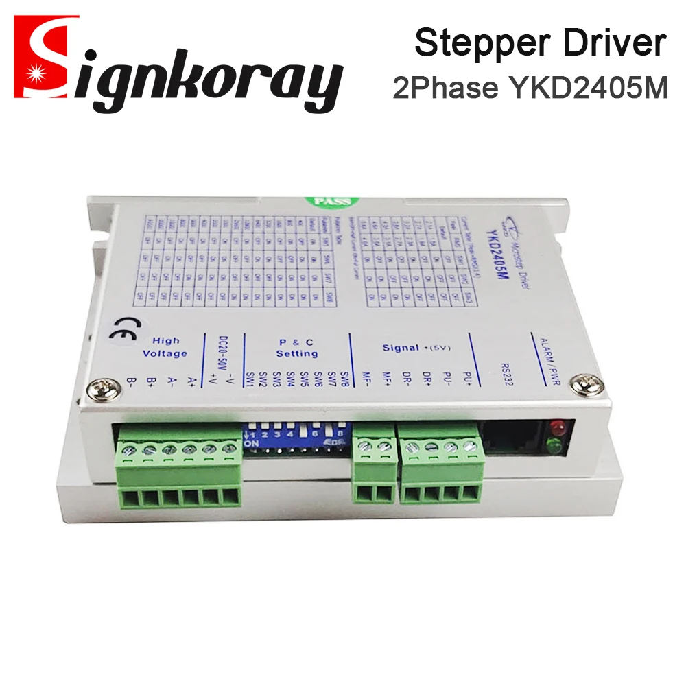 SignkoRay YAKO محرك متدرج سائق YKD2405M 2 المرحلة Inout الجهد 20-50VDC لآلة القطع والنقش بالليزر Co2