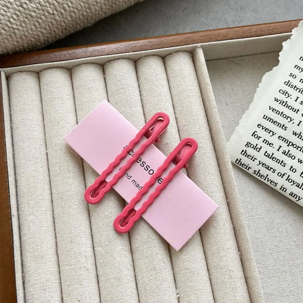 Модная милая заколка для волос ярких цветов из сплава, однотонные аксессуары для волос, заколки для волос